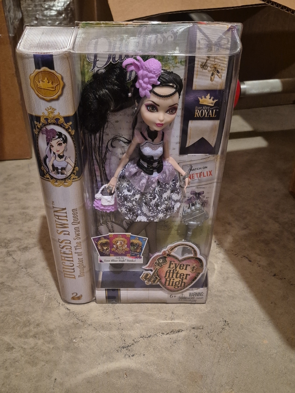 Ever After High Duchess Swan Fashion Doll in Black & Lavender (Unopened CIB)